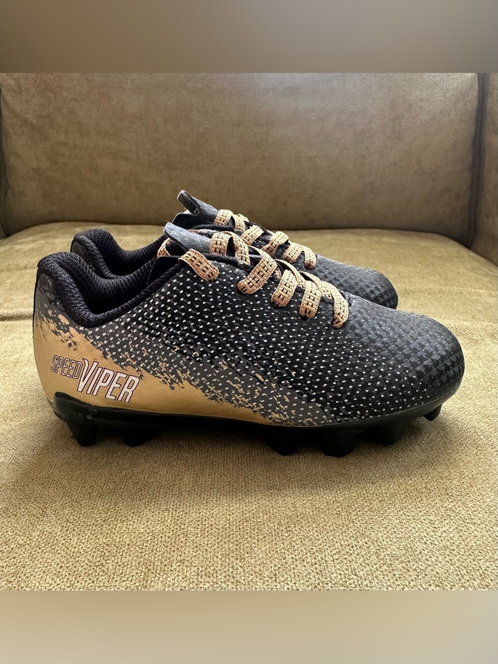 DSG Speed Viper Black & Gold Toddler Soccer Cleats ⚽️